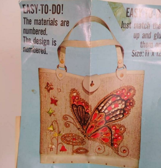 SOLD vtg 🦋 purse 50s 60s eams Enid style - Picture 5 of 9